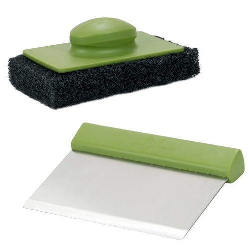 LITTLE GRIDDLE GK540 Heavy Duty Professional Grade Stainless Steel Blade Scraper and Restaurant...