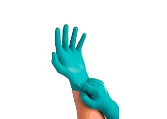 Ansell TouchNTuff 92-616 Blue XL Powder Free Disposable Gloves - Food Grade - 9 in Length - Rough Finish - 3 mil Thick - 586316 [PRICE is per BOX]