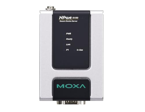 NPort 6150-T device server - 1-port RS-232/422/485 secure device server, 3 in 1, 10/100M Ethernet, 12-48 VDC, -40 to 75°. (Power Supply not Included - Please Purchase Separately - PWR-12150-USJP-SA-T)