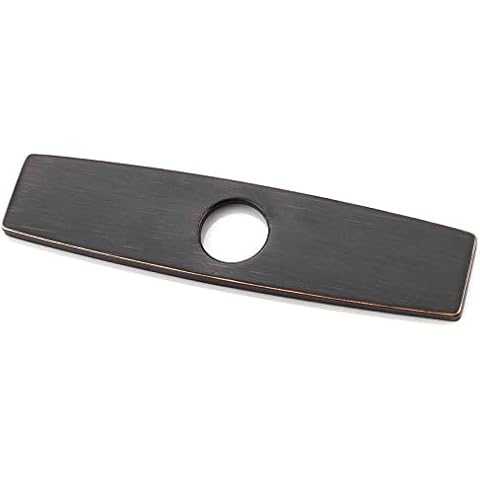 Wovier 10" Oil Rubbed Bronze-Black Rectangle Faucet Plate Escutcheon,Suitable For Bathroom or Kitchen Sink, 3-to-1 Hole Cover Deck Cover