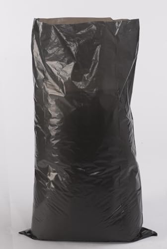 Sac poubelle 120L Relaxdays gris lot de 100 rouleaux résistants