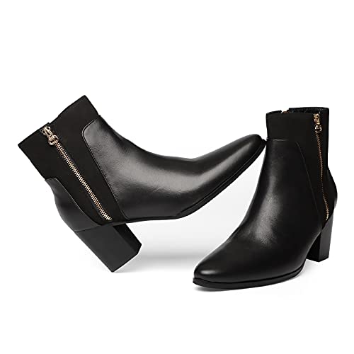 Ankle Boots For Men Pointed Zip Men Boots For Club The First Layer Of Cowhide Pure Leather4