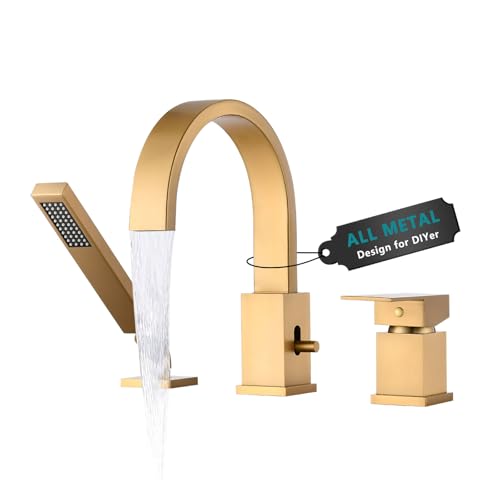 LOCALAND Brass Roman Tub Faucet Sprayer, Deck Mount Bathtub