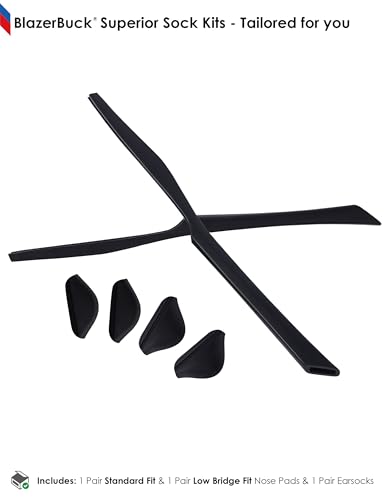 Image of BLAZERBUCK Replacement Sock Kits Earsocks & Nose Piece for Oakley Chainlink OO9247 Sunglasses
