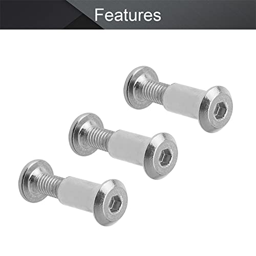 Mromax M6 Binding Screws, M6 X 20Mm Zinc Plated Carbon Steel Binding Screws And Rivet Socket Cap Connecting For Binding Baby Bed Furniture, Diy Leather, Scrapbook And Photo Albums 10Pcs #TOP2