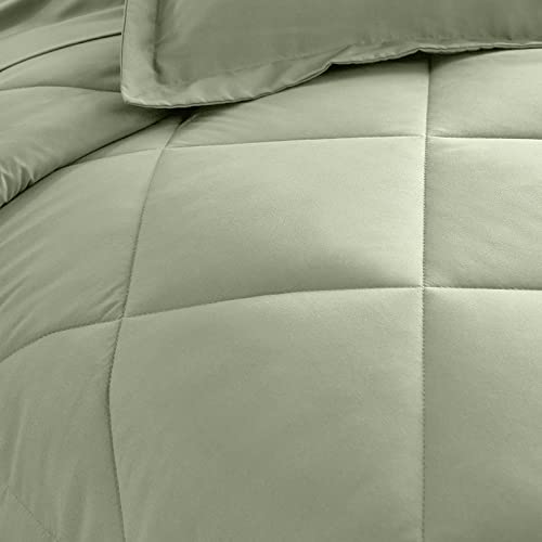 Cozylux Queen Comforter Set With Sheets 7 Pieces Bed In A Bag Sage Green All Season Bedding Sets With Comforter, Pillow Shams, Flat Sheet, Fitted Sheet And Pillowcases #TOP6