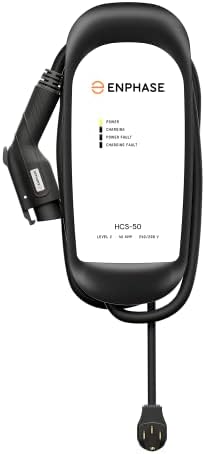 Enphase Level 2 EV Charger, Safety Certified, 40 Amp, 240v, NEMA 14-50 Plug, 25ft Cable, J1772, Compatible with US Electric Vehicles, HCS-50 Home Electric Car Charging Station - Formerly ClipperCreek