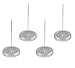 Aimyoo Pack of 4 Stainless Steel 130mm / 5.1inch Straight Rod Paper Memo Receipt Holder Bill Fork Spike Stick