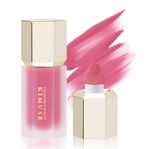 KIMUSE Liquid Blush: Cheek Heat Cream Blush, leichte Textur und natürlicher Effekt, taufrisches Make-up (Hope-Nude Mauve)