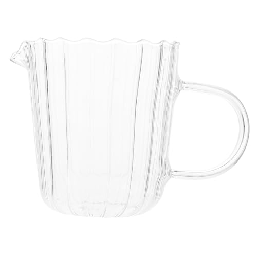 TOYANDONA Petit Pot à Lait En Verre 250 Ml Récipient à Lait Transparent Bec Verseur Anti-goutte Usage Domestique Et Préparation De Café Latte Accessoire La Cuisine Compact
