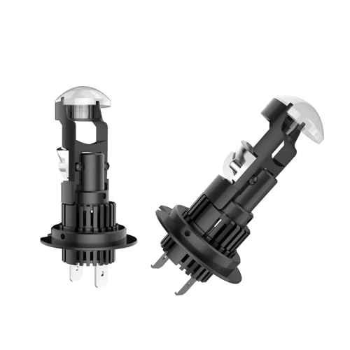 H7 120W Mini Projector Lens LED Headlight Combo Bulbs Kit High Low Beam 6000K Super White Bright