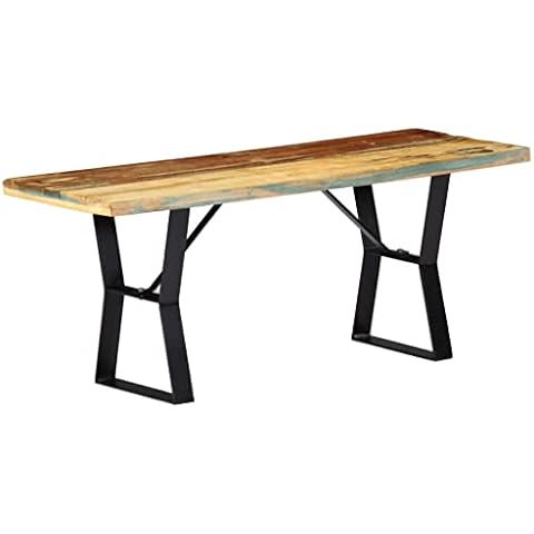 vidaXL Banco de Madera Maciza Reciclada Cover