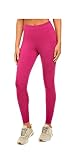 Danskin Women's High Waist Contour 7/8 Leggings with Two Side Pockets (Large, Berry)