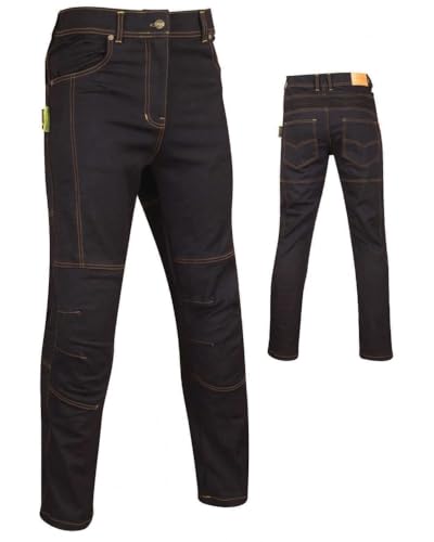 ARISTA Pantalon DE Moto Vaquero Negro Kevlar Denim Talla 2XL