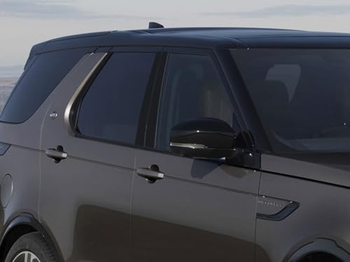 Rvinyl Pillar Post Pre Cut Window Trim Kits in Gloss Black Compatible with Land Rover Discovery 2017-2024 - Adhesive Backs