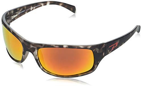 Peppers Sport Polarized Oval Sunglasses, Grey Tortoise, 66x19x125mm