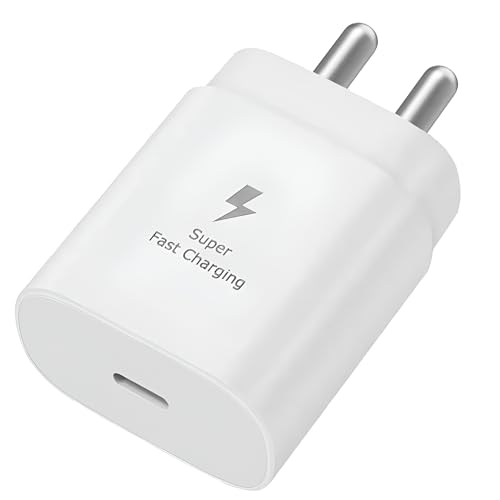 Image of Samsung 25W Type C Charger Adapter Compatible with Samsung F55 /M55 /A55 and Other Galaxy USB C Devices,25 Watt Super-Fast Charging Adaptor for S25 /S25 Plus /S25 Ultra /M15 /A15 /F14 /M14 /A14 /F14 /F34, White