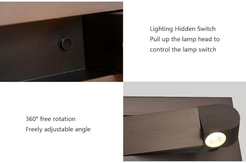 Aplique de pared LED empotrable con interruptor independiente para lectura 4