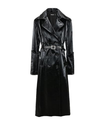 Vintage glossy long trench coat（ライナー付） Vintage glossy long