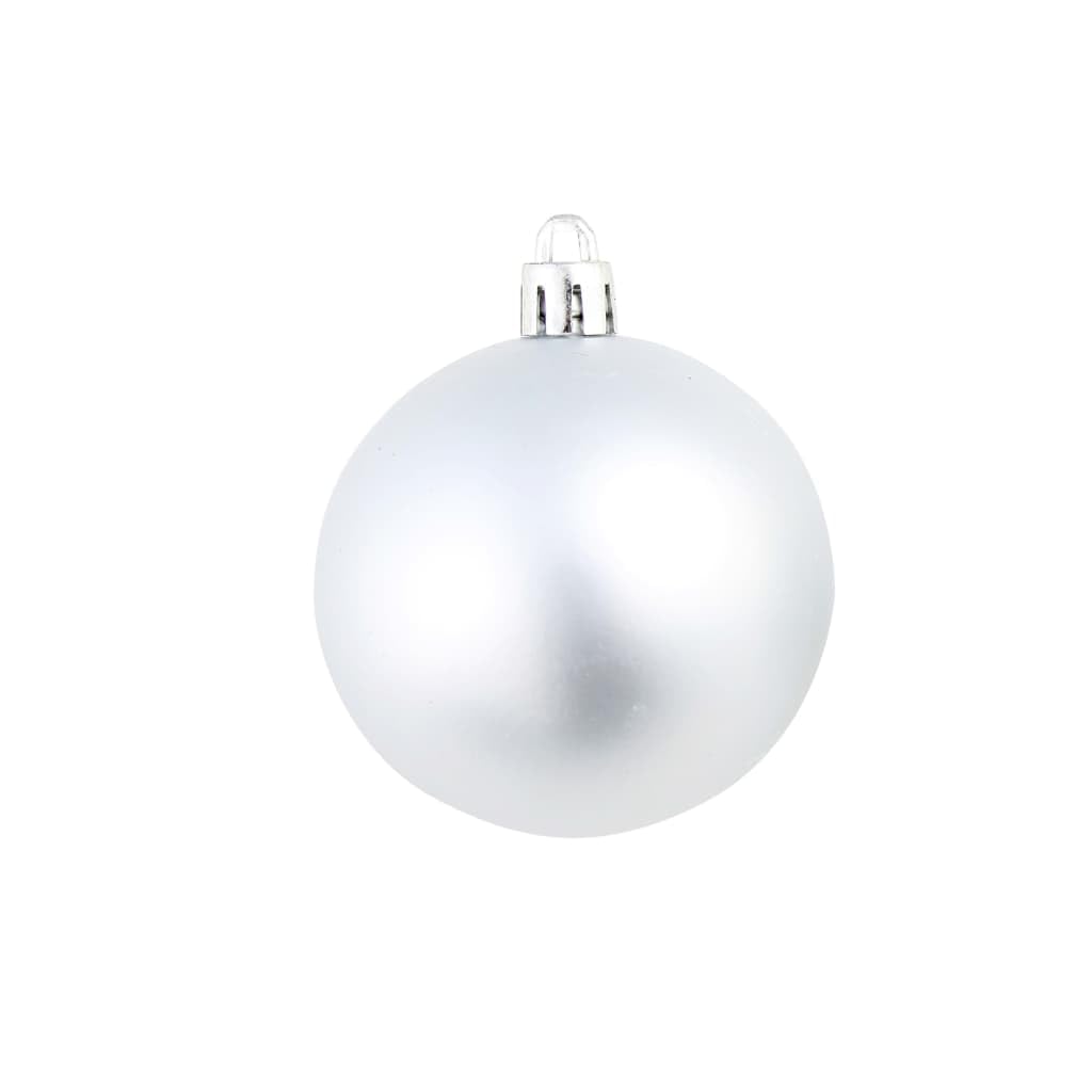 Home Items, juego de 100 bolas de Navidad de 3/4/6 cm, color plateado, muebles de traje