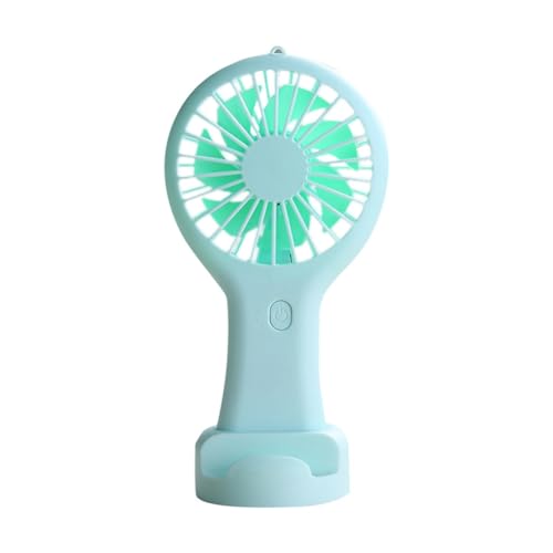 Kznifmk Mini Ventilador Portátil Verde, Ventilador Recargable USB para Oficina, Dormitorio, Regalo para Estudiantes, Larga Resistencia