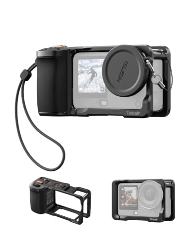 Image of TELESIN Bluetooth Remote Street Photography Kit for DJI Osmo Action 6, Quick Release Camera Cage with Wireless Control Handle, Customizable Dial for Zoom & Mode Switching, Aluminum Alloy Vlogging Rig