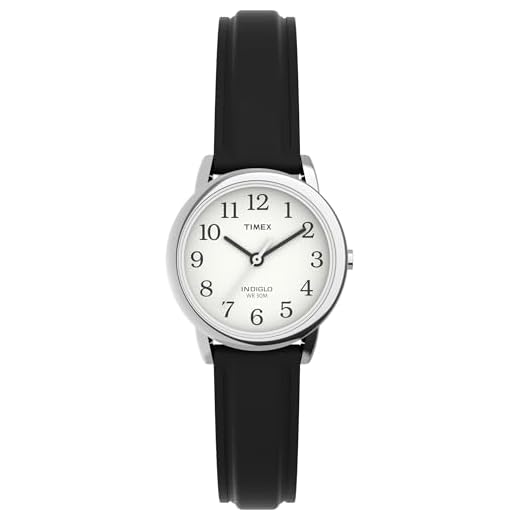 Timex Easy Reader T20441 - Reloj de pulsera de piel negra de 25 mm
