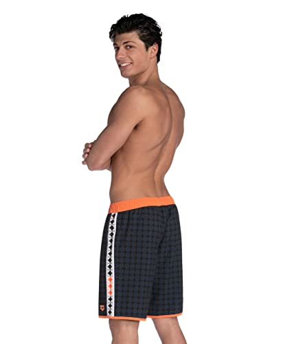 Arena Men's Standard 50Th Anniversary Beach Bermudas, Black Multi-Nespola-White #TOP1