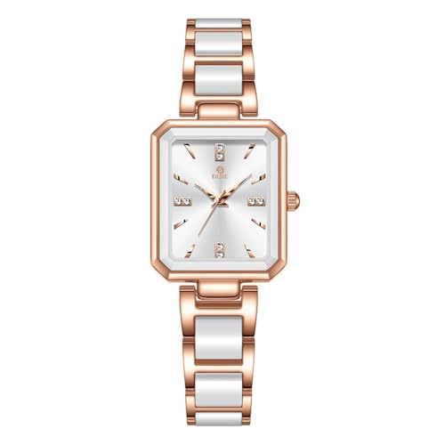 Montre-bracelet femme étanche noire avec quartz précis et style vintage