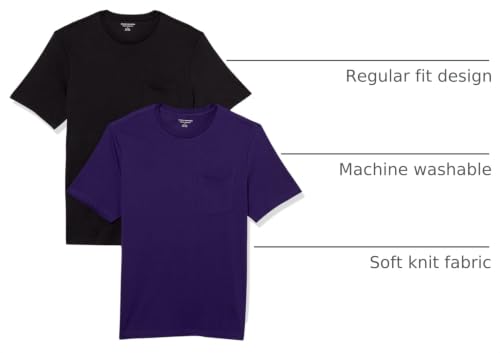 Image of Amazon Essentials Men's Short-Sleeve Crewneck Pocket T-Shirts