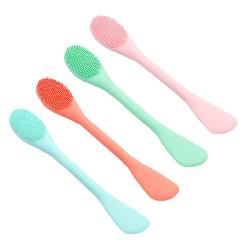 Brosse nettoyante silicone visage double tête démaquillage et application masque Ipetboom