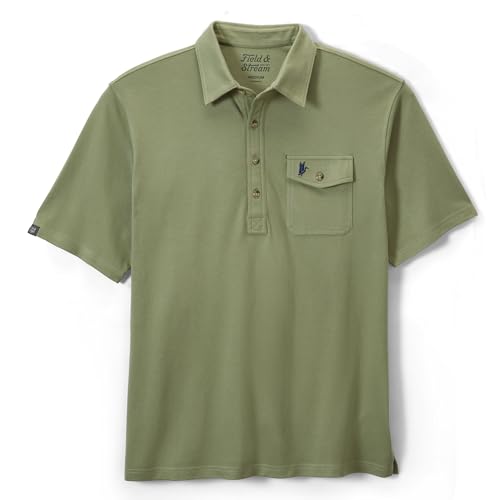 Field & Stream Men's Flying Birdie Polo, Olive, Medium