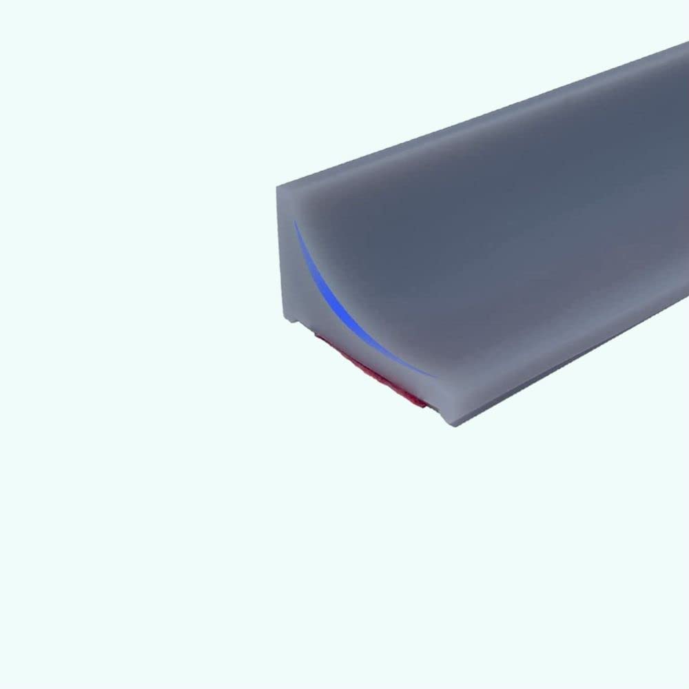 118Inch/3M Grey Silicone Shower Threshold Water Barrier,Wet Room Floor ...