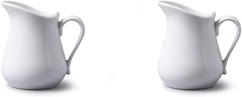 Wm Bartleet & Sons, Porcelain Traditional Jug 300 ml, ½ Pint - White (Pack of 2)