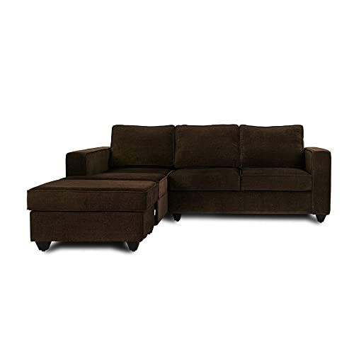 Image of Wakefit Sofa Set | 3 Year Warranty | Sofa 2 Seater, 2 Seater Sofa for Living Room, Wooden Sofa Set, Couch Sofa for Living Room, Sofa for Living Room - Napper(Malphino : Dark Earth)