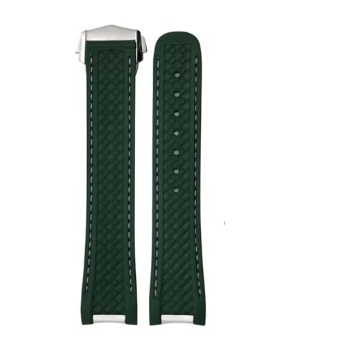 19mm 20mm 21mm �t�b�f�S�� FKM �\�t�g�E�H�b�`�o���h �I���K �A�N�A�e�� 150M AT150 �V�[�}�X�^�[ �J���t���E�H�b�`�X�g���b�v �A�b�v�O���[�h�o�b�N���ɑΉ�(Green silver,20mm)