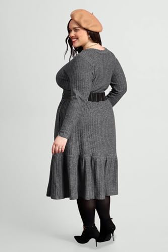Image of RITERA Plus Size Dresses for Curvy Women Summer Spring Womens Dress V Neck Short Sleeve Casual Dress with Pockets XL-5XL