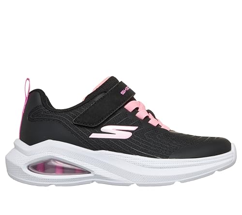 Skechers Girls Microspec Max Velocity Sneaker, Black Mesh/Trim, 2.5 Little Kid - image 3
