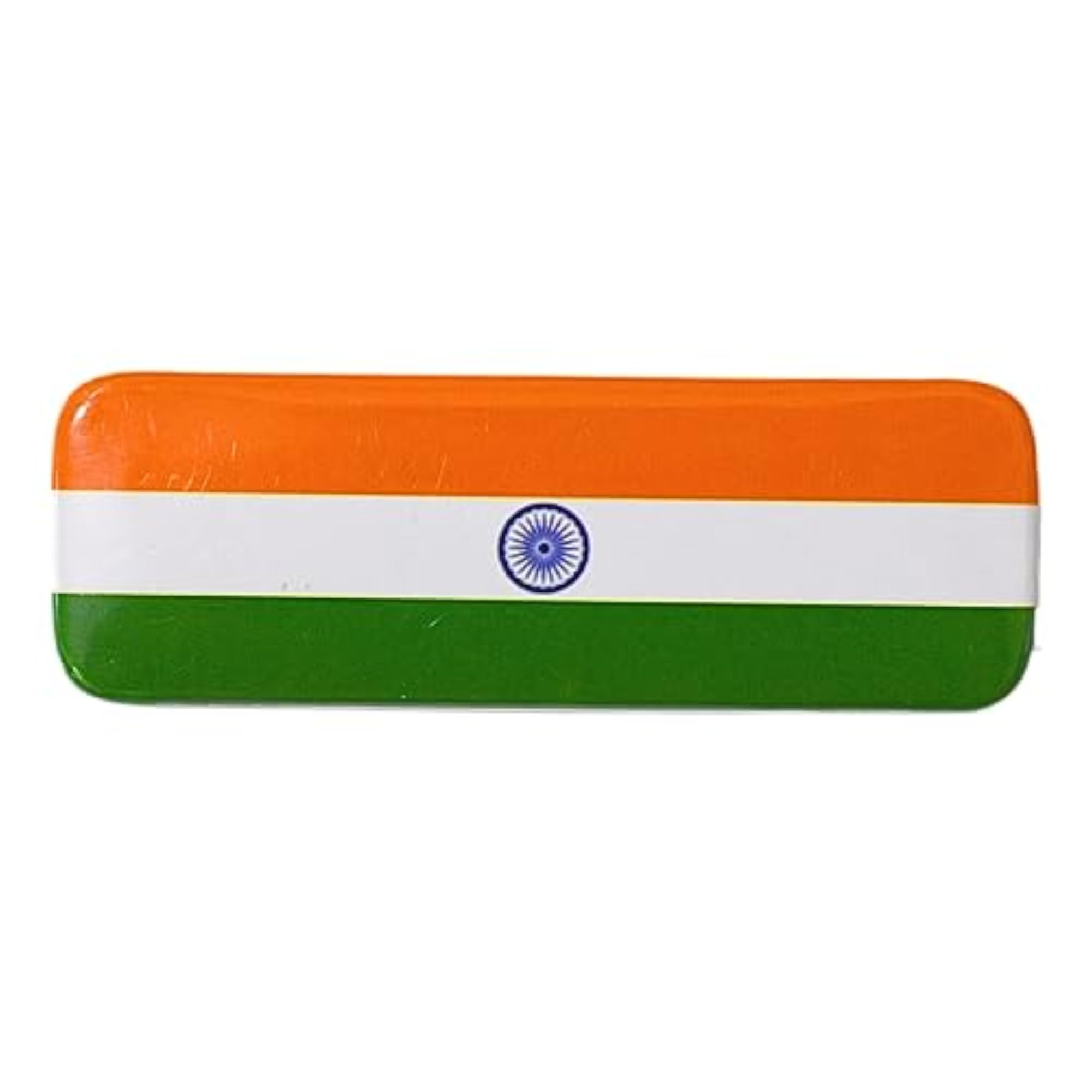 Indian National Flag Rectangular Pinback Badge for Patriotic Occasions