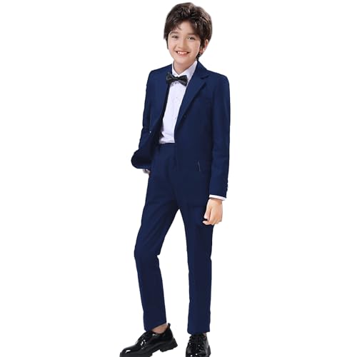 Boys' Suits 2-Piece Formal Slim Fit Suit Set for Boys Wedding Ring Bearer Outfit with Blazer and Pants - Image 6