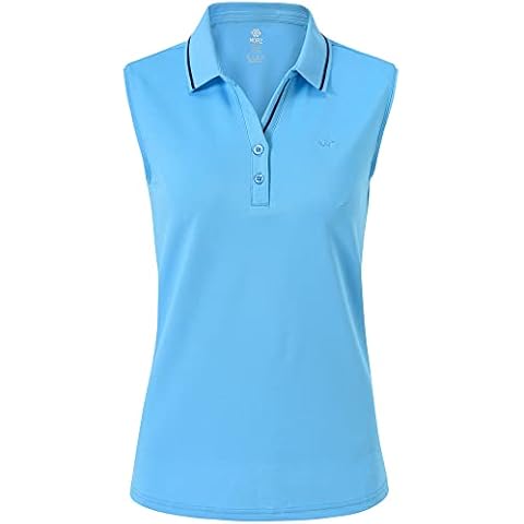 MoFiz Poloshirt Ärmellos Damen Golf Polo Sommershirts Atmungsaktiv Sport Top Cover