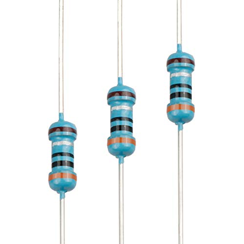 100pcs 3 ohm Resistor 1/4w (0.25 Watt) ±1% Tolerance Metal Film Fixed Resistor, Multiple Values of Resistance Optional