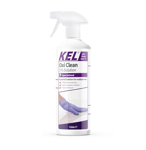 KEL - Oxi Clean | Hydrogen Peroxide 3%, 10 Vols | Organic, Laundry Stain Remover - 1 Litre