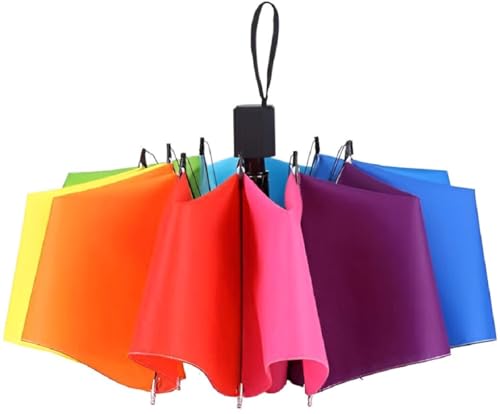 Image of Magic Umbrella Windproof and Rainproof Umbrella with Bloom After Rain Pattern 3 Fold Anti UV Protection Folding Umbrella for Rain, Sun 2 Persons Adult Kids & Women