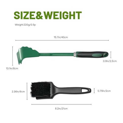 Heavy-Duty Lawn Mower Cleaning Scraper and Cleaning Stiff Brush are Used for The Maintenance and Cleaning of Outdoor Garden Lawn Mower Decks. (1 Pack)