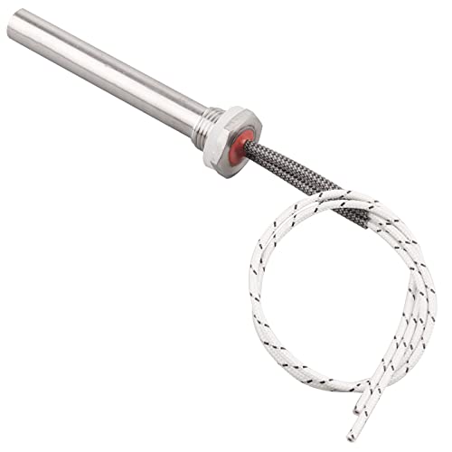 Heizpatrone Mehrzweck-Heizung für Heimwerker Heizelement aus Edelstahl mit Mutter 24V 150W M16 Durchmesser 16mm Flansch