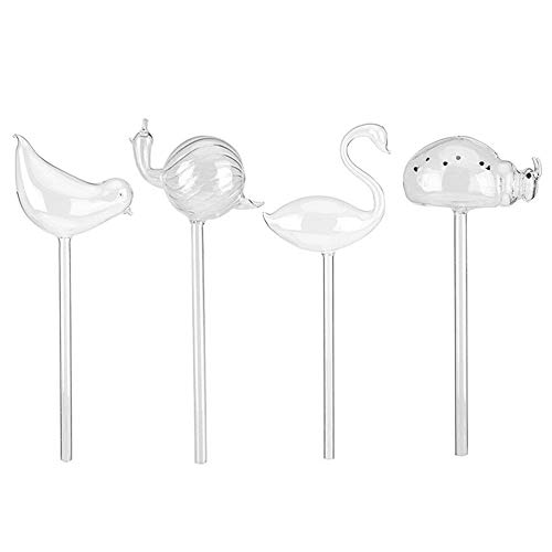 Fellibay - Bombillas de Vidrio autorriego para regar Plantas con Forma de Escarabajo de Cisne de pájaro, para Plantas, 4 Unidades