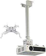 2ft Heavy Duty - 1feet to 2 feet/Foot (14 inch to 24 inch) Adjustable length Round (pipe rod) Projector Ceiling Mount Kit Bracket Stand Accessories screw (Weight Capacity - 30 kgs) White#4