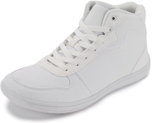 Image of WHITIN Men's Wide Toe Box Zero Drop Barefoot High-Top Canvas Sneakers W822