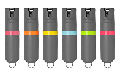 Pom Pepper Spray Combo Pack Clip & Keychain - Maximum Strength Oc Spray Self Defense- Tactical Compact & Safe Design - 25 Bursts & 10 Ft Range - Stream Spray Pattern #TOP4